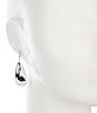 Robert Lee Morris Soho Leaf Molten Drop Earrings, Color:Silver - Image 2