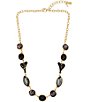 Color:Black/Gold - Image 1 - Stone Collar Necklace