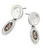 Robert Lee Morris Soho Textured Abalone Drop Earrings, Color:Abalone - Image 2