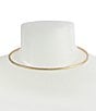Robert Lee Morris Soho Textured Round Wire Collar Necklace, Color:Gold - Image 3