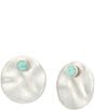 Robert Lee Morris Soho Turquoise Disc Front Back Earrings - Image 1