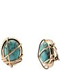 Robert Lee Morris Soho Turquoise Stone Button Clip Drop Earrings,Specials : American Fashion Style Bags On Sale