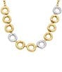 Color:Two Tone - Image 2 - Two-Tone Open Circle Bib Collar Necklace