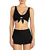 ROBIN PICCONE Ava Solid Tie Front Bralette Swim Top - Image 3