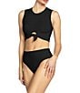 ROBIN PICCONE Ava Solid Tie-Front Swim Tank Top & High Waist Swim Bottom - Image 3