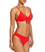 ROBIN PICCONE Ava Solid Underwire Tie Front Swim Top & High Waist Swim Bottoms - Image 3