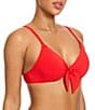 ROBIN PICCONE Ava Solid Underwire Tie Front Swim Top - Image 3