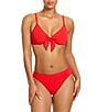 ROBIN PICCONE Ava Solid Underwire Tie Front Swim Top - Image 4