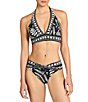ROBIN PICCONE Hailey Plunge Halter Swim Top & Hailey Twist Front Hipster Swim Bottom - Image 1