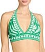 ROBIN PICCONE Hailey Plunge Halter Swim Top - Image 1