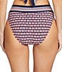 ROBIN PICCONE Simone High Waist Swim Bottom, Color:Navy/Red - Image 2