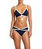 ROBIN PICCONE Tierna Tie Front Triangle Swim Top & Tierna Twisted Front Hipster Swim Bottom - Image 1