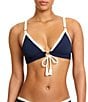 ROBIN PICCONE Tierna Tie Front Triangle Swim Top - Image 1