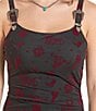 Rock & Roll Denim Conversational Mesh Midi Dress - Image 3