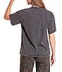 Rock & Roll Denim Front Rodeo Graphic Crew Neck Short Sleeve Tee Shirt - Image 2