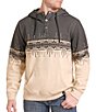 Rock & Roll Denim Long Sleeve Border Printed Hoodie - Image 1