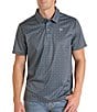Rock & Roll Denim Medallion Print Polo Shirt - Image 1