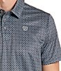 Rock & Roll Denim Medallion Print Polo Shirt - Image 3