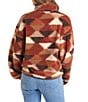 Rock & Roll Denim Patch Hexagon Banded Collar Long Sleeve Sherpa Jacket - Image 2
