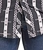 Rock & Roll Denim Printed Snap Front Woven Western Shirt - Image 3
