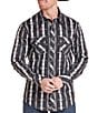 Rock & Roll Denim Printed Snap Front Woven Western Shirt - Image 1