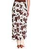 Rock & Roll Denim Satin Cowhide Print High Waist Midi Skirt - Image 2