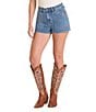Rock & Roll Denim Stetch Denim High Rise Carpenter Shorts - Image 1