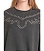 Rock & Roll Washed Studded Sweatshirt - Image 3