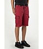 Color:Red - Image 3 - 15#double; Inseam Cargo Shorts