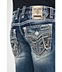 Color:Medium Blue - Image 3 - Straight Hadriel J204 Classic Denim Jeans