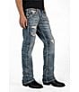 Rock Revival Braylon 32#double; Straight Leg Oversized-Fleur-De-Lis-Embroidered-Pocket Jeans - Image 3