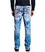 Rock Revival Cayden Alternative 32#double; Straight Leg Acid Wash Jeans - Image 1
