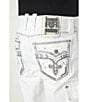 Color:White - Image 4 - Eugene 14#double; Inseam Fleur-De-Lis Pocket Denim Shorts