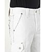 Color:White - Image 5 - Eugene 14#double; Inseam Fleur-De-Lis Pocket Denim Shorts