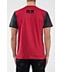 Rock Revival Foiled Animal-Printed Double #double;R#double; Logo Short-Sleeve Color Block T-Shirt, Color:Red/Grey - Image 2