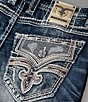 Rock Revival Jared Fleur-De-Lis-Pocketed Bootcut Jeans, Color:Medium Blue - Image 4