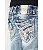 Color:Light Blue - Image 4 - Meyrick Straight-Leg Fleur-De-Lis-Embroidered Denim Jeans