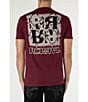 Color:Burgundy - Image 1 - Mirrored #double;RR#double; Logo T-Shirt