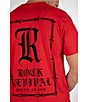 Rock Revival Outlaw Script Barbwire Frame Short Sleeve T-Shirt, Color:Red - Image 3