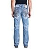 Rock Revival Reece 32#double; Straight Leg Fleur-De-Lis-Overlay Pocketed Jeans - Image 1
