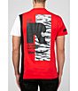 Color:Red/White/Black - Image 2 - Short-Sleeve Back Camo Graphic Printed Tee