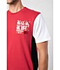 Color:Red - Image 4 - Short-Sleeve Color Block Logo-Detailed T-Shirt