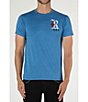 Color:Blue - Image 2 - Short Sleeve Logo & Flame Graphic T-Shirt