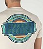 Color:Beige - Image 4 - Sun Circle Short Sleeve Graphic T-Shirt
