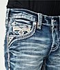 Color:Medium Blue - Image 3 - Zinfandel Straight Leg Stitched-Pocket Denim Jeans
