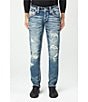 Color:Medium Blue - Image 2 - Zinfandel Straight Leg Stitched-Pocket Denim Jeans