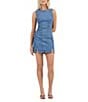 Rolla's Carmen Boat Neck Sleeveless Denim Mini Dress - Image 1