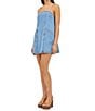 Rolla's Deco Denim Square Neck Sleeveless Mini Shift Dress - Image 3