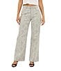 Rolla's Kate Baggy Python Printed Mid-Rise Wide Straight Leg Denim Jeans - Image 1