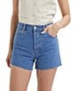 Rolla's Original High Rise New York Blue Denim Shorts, Color:Vintage Blue - Image 1